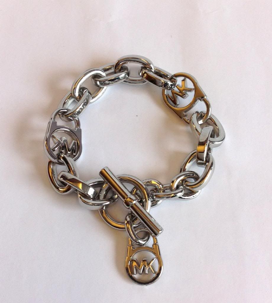 michael kors silver toggle bracelet